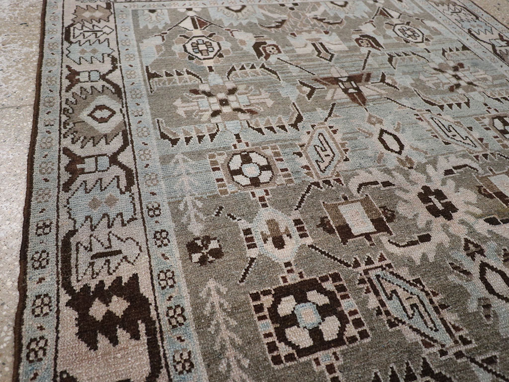 Vintage Persian Malayer Accent Rug, No.28579 - Gsblank