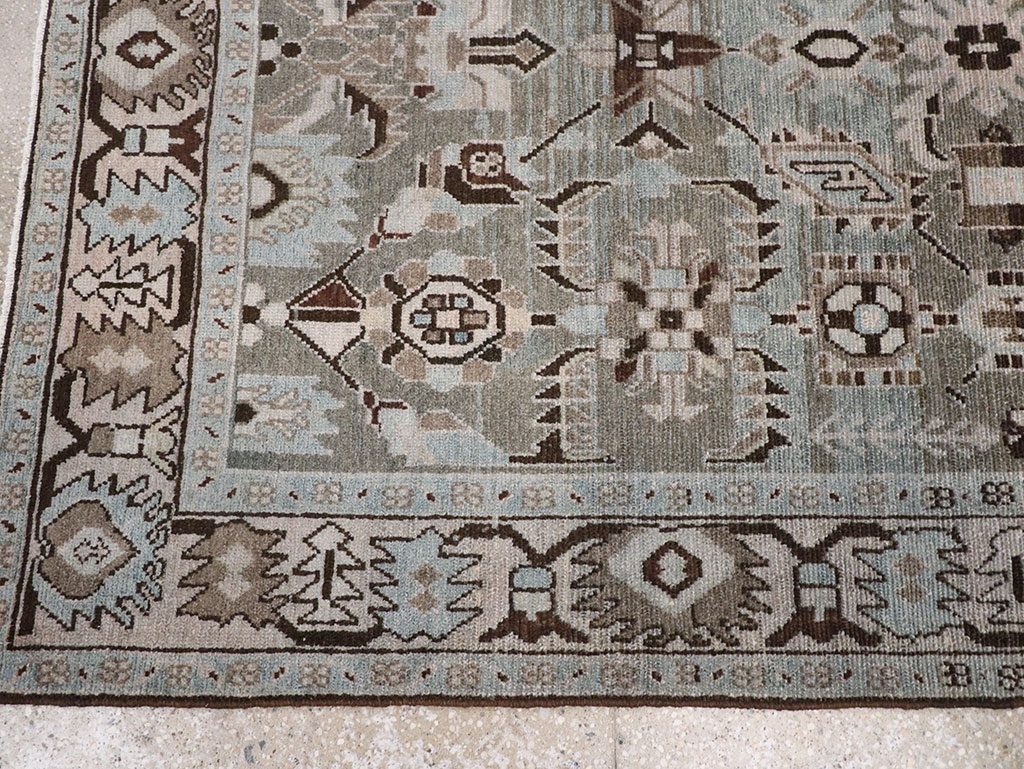 Vintage Persian Malayer Accent Rug, No.28579 - Gsblank