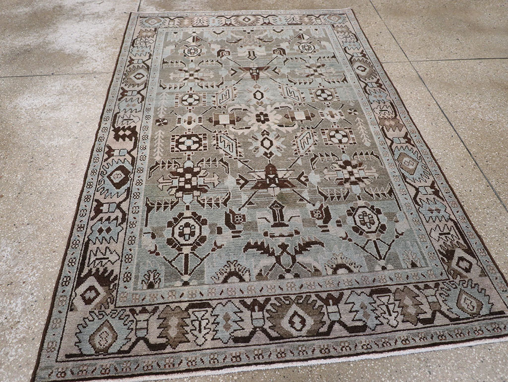Vintage Persian Malayer Accent Rug, No.28579 - Gsblank