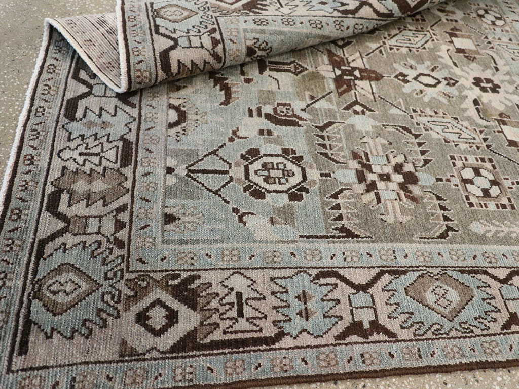 Vintage Persian Malayer Accent Rug, No.28579 - Gsblank