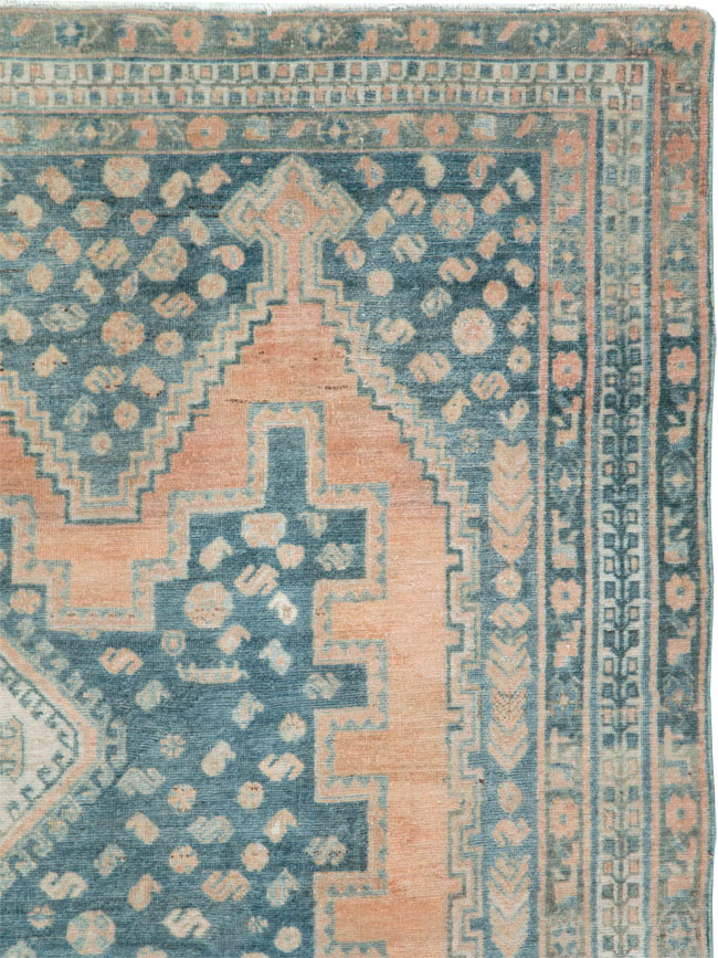 Vintage Persian Afshar Accent Rug, No.28582 - Gsblank