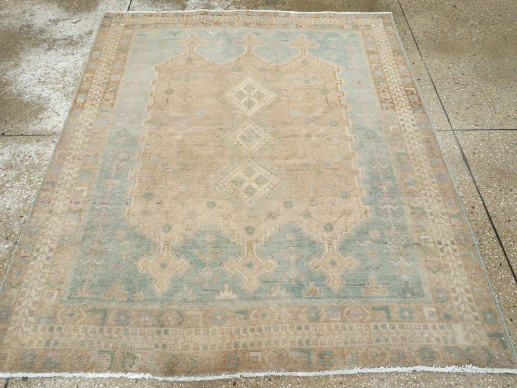 Vintage Persian Afshar Tribal Accent Rug, No.28583 - Gsblank
