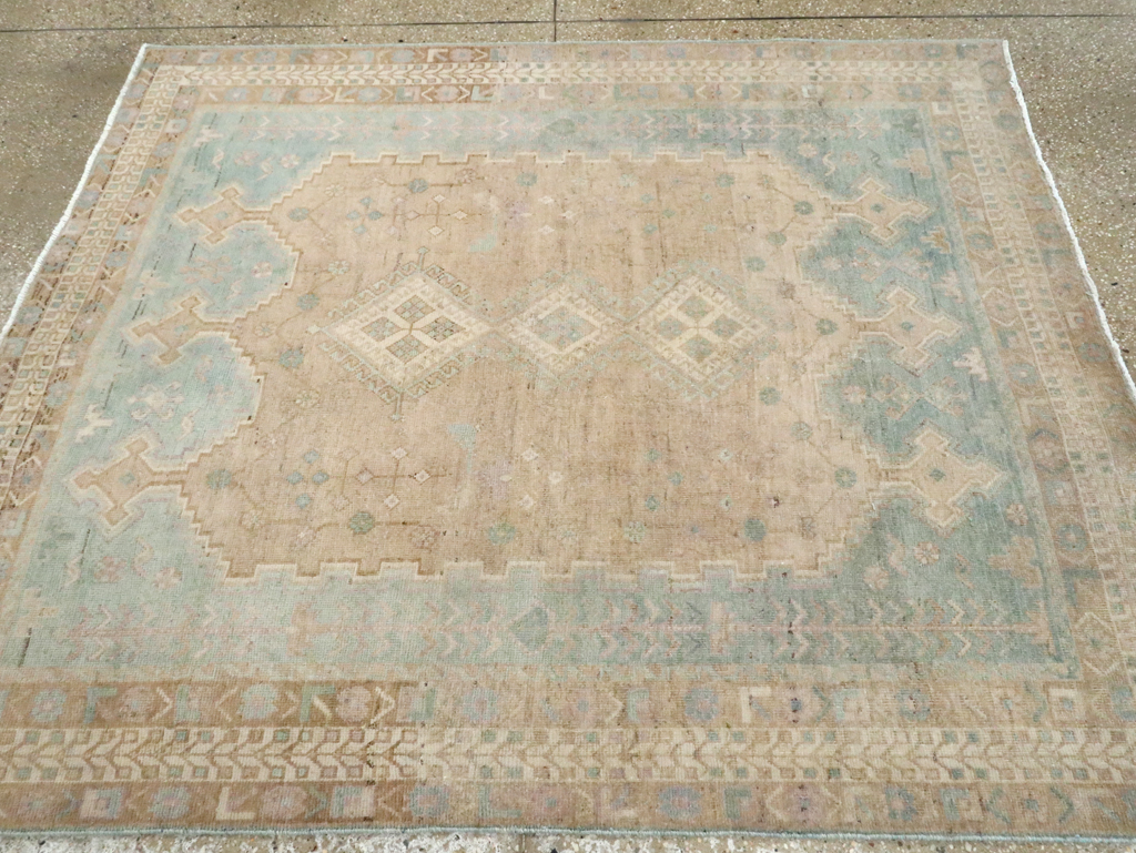 Vintage Persian Afshar Tribal Accent Rug, No.28583 - Gsblank