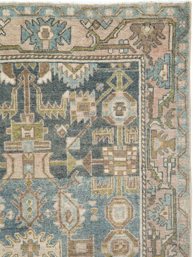 Vintage Persian Malayer Throw Rug, No.28584 - Gsblank
