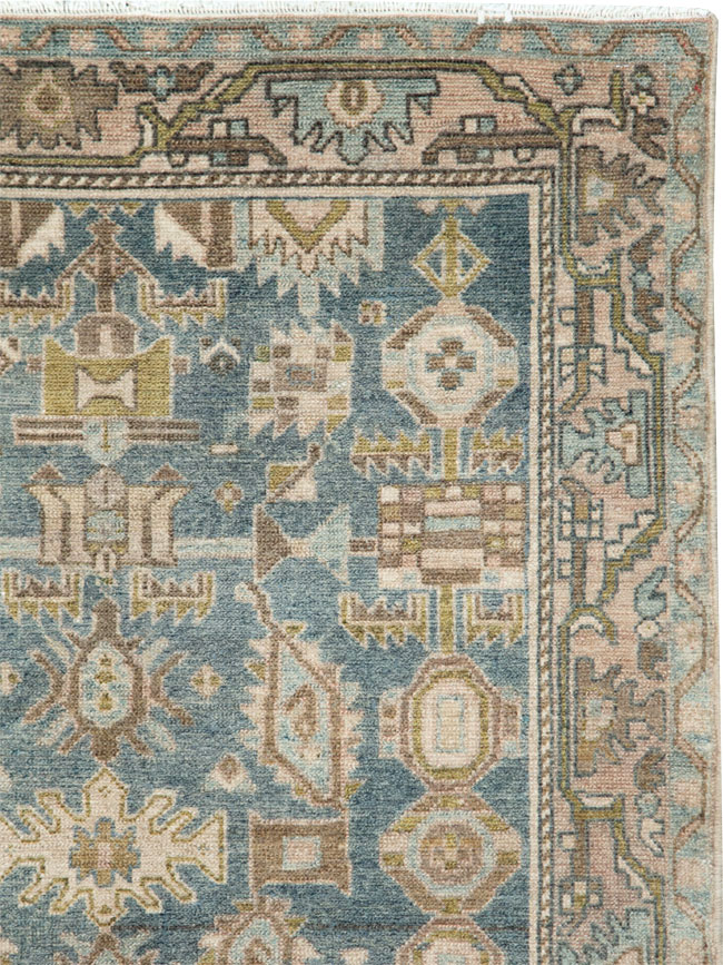 Vintage Persian Malayer Throw Rug, No.28584 - Gsblank