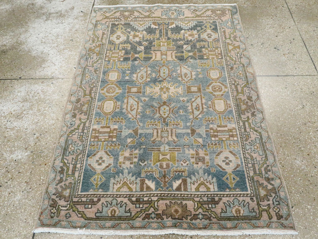 Vintage Persian Malayer Throw Rug, No.28584 - Gsblank