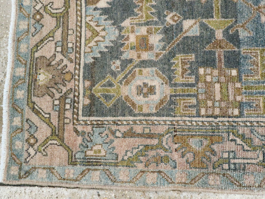 Vintage Persian Malayer Throw Rug, No.28584 - Gsblank