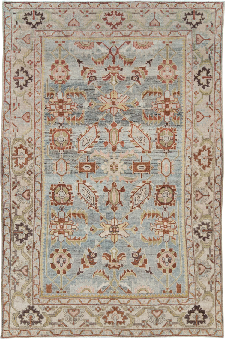 Vintage Persian Malayer Accent Rug, No.28585 - Gsblank
