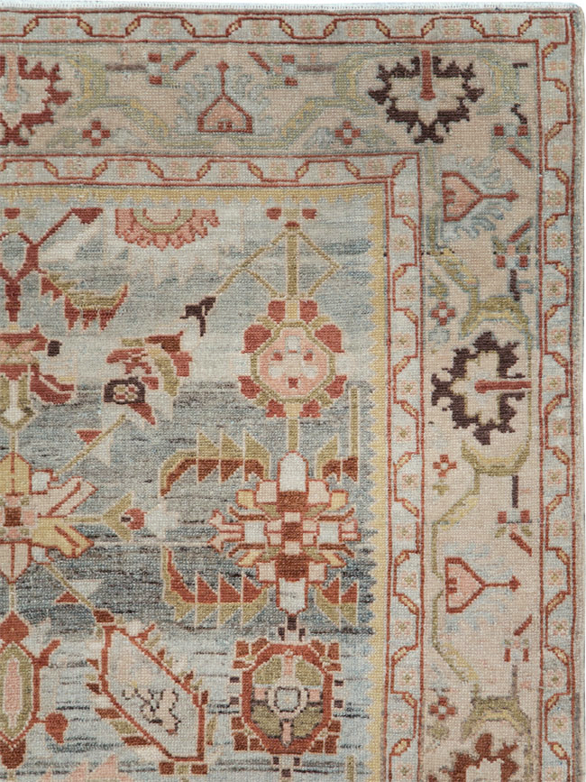 Vintage Persian Malayer Accent Rug, No.28585 - Gsblank