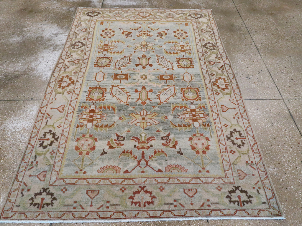 Vintage Persian Malayer Accent Rug, No.28585 - Gsblank