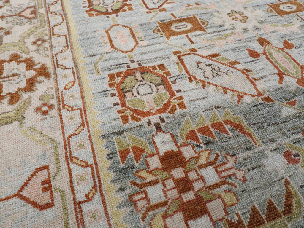 Vintage Persian Malayer Accent Rug, No.28585 - Gsblank