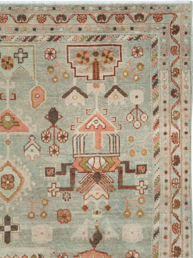 Vintage Persian Malayer Accent Rug, No.28586 - Gsblank