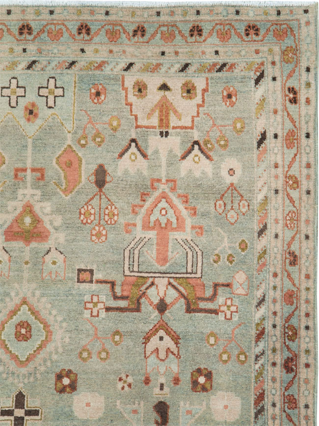 Vintage Persian Malayer Accent Rug, No.28586 - Gsblank
