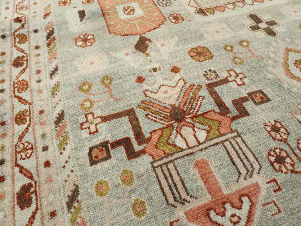 Vintage Persian Malayer Accent Rug, No.28586 - Gsblank