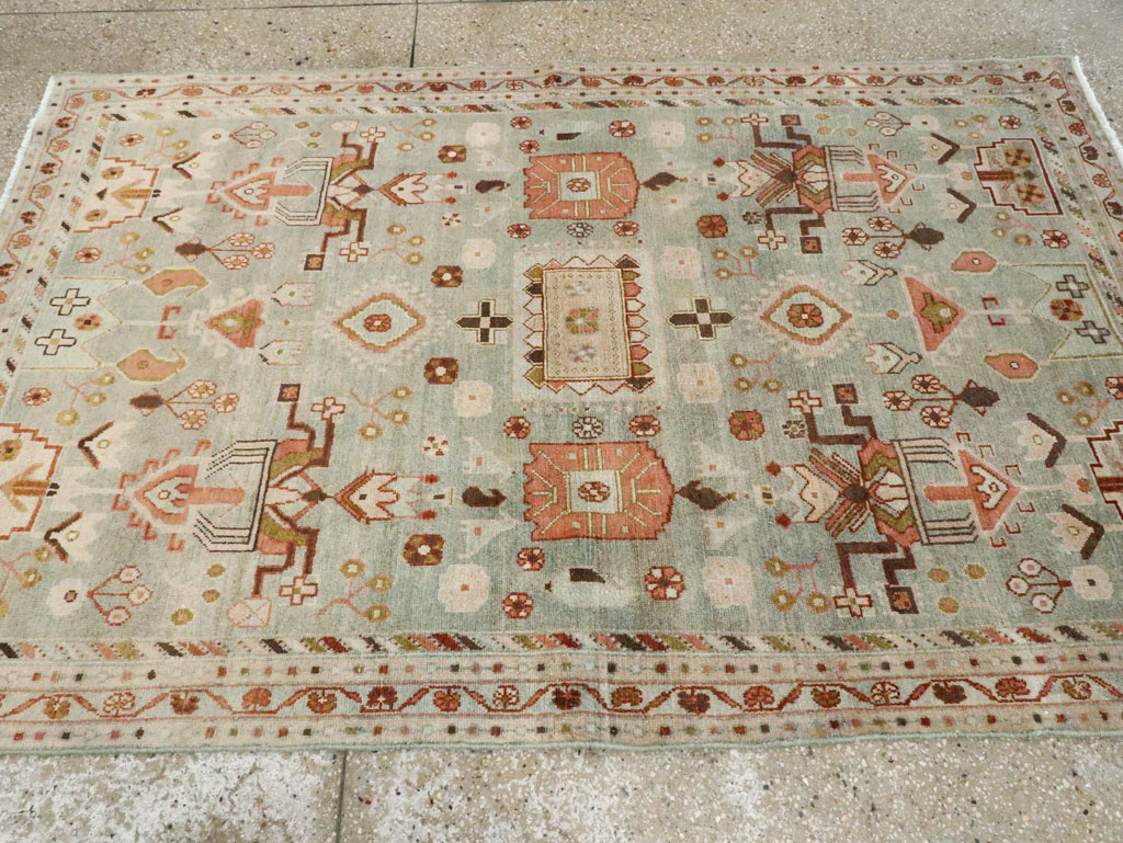 Vintage Persian Malayer Accent Rug, No.28586 - Gsblank