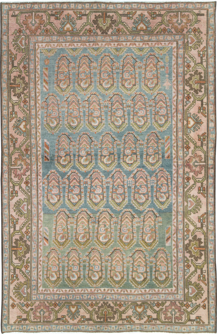 Vintage Persian Malayer Accent Rug, No.28587 - Gsblank
