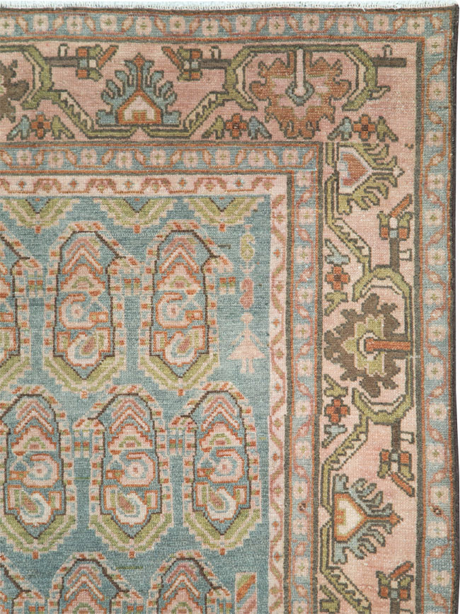 Vintage Persian Malayer Accent Rug, No.28587 - Gsblank