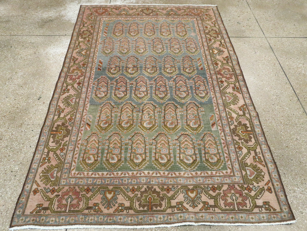 Vintage Persian Malayer Accent Rug, No.28587 - Gsblank