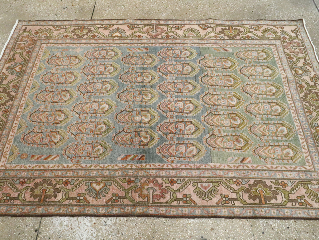 Vintage Persian Malayer Accent Rug, No.28587 - Gsblank