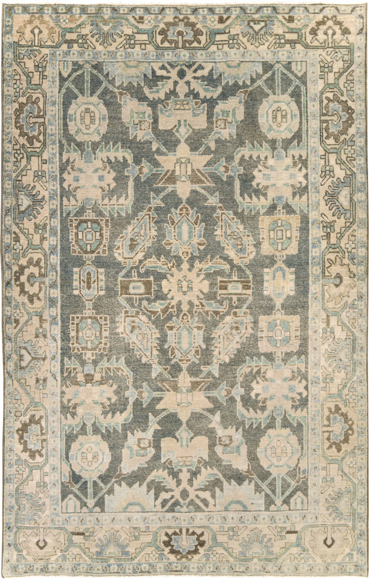 Vintage Persian Malayer Accent Rug, No.28589 - Gsblank