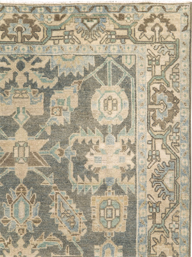 Vintage Persian Malayer Accent Rug, No.28589 - Gsblank