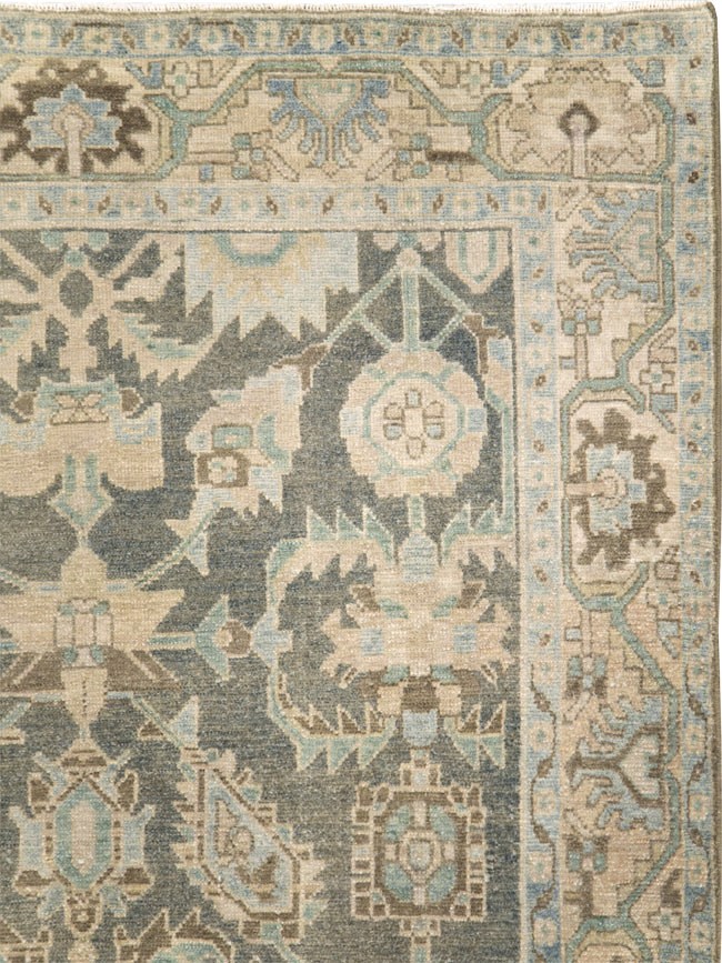 Vintage Persian Malayer Accent Rug, No.28589 - Gsblank