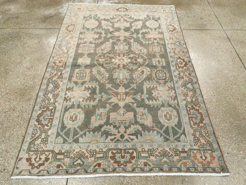 Vintage Persian Malayer Accent Rug, No.28589 - Gsblank