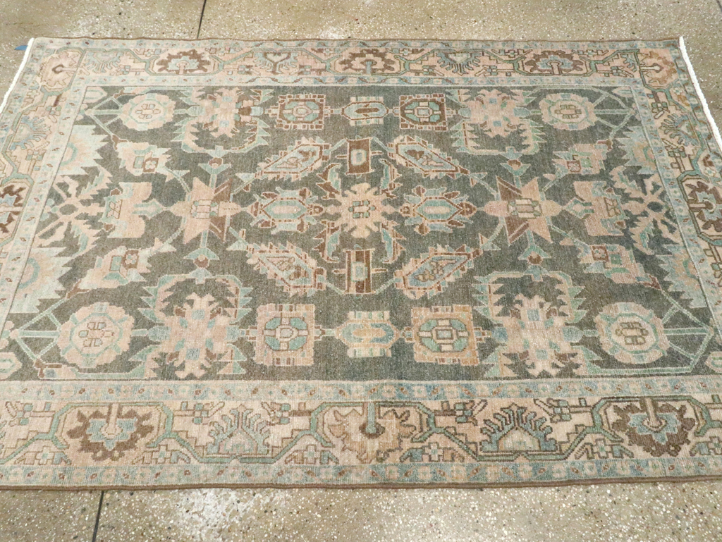 Vintage Persian Malayer Accent Rug, No.28589 - Gsblank
