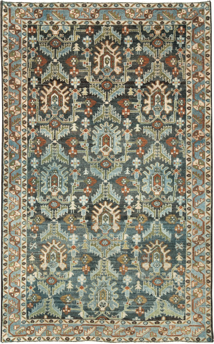 Vintage Persian Malayer Accent Rug, No.28591 - Gsblank