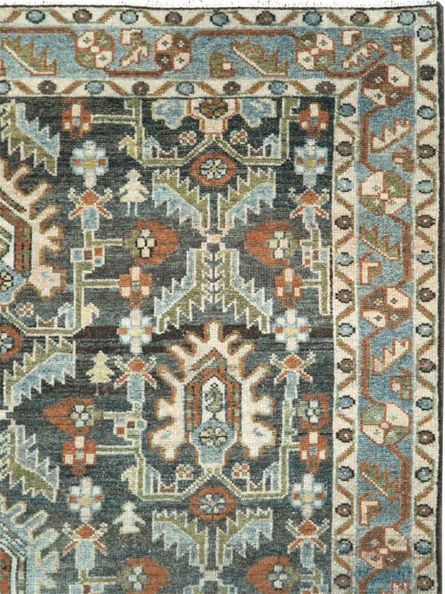 Vintage Persian Malayer Accent Rug, No.28591 - Gsblank