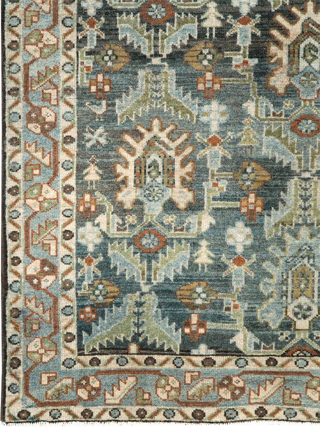 Vintage Persian Malayer Accent Rug, No.28591 - Gsblank