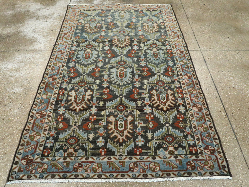 Vintage Persian Malayer Accent Rug, No.28591 - Gsblank
