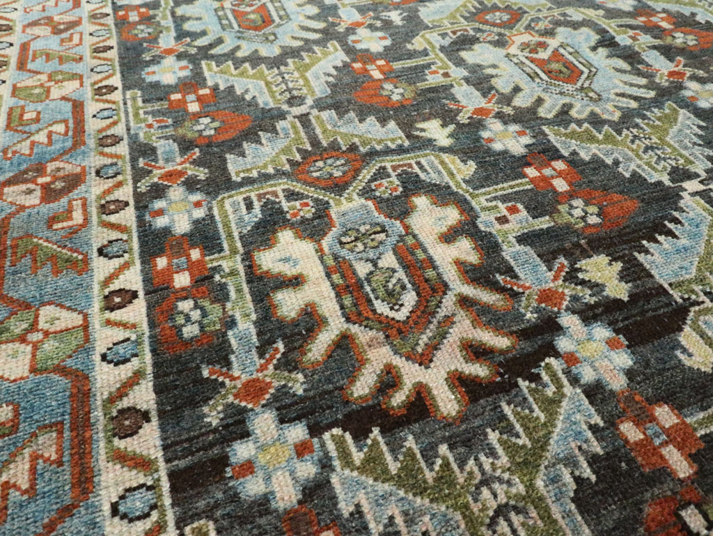Vintage Persian Malayer Accent Rug, No.28591 - Gsblank