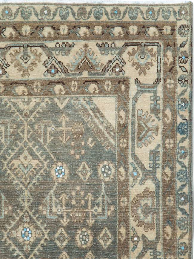Vintage Persian Malayer Throw Rug, No.28592 - Gsblank