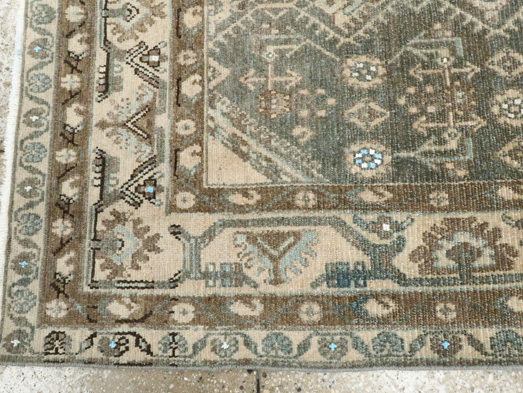 Vintage Persian Malayer Throw Rug, No.28592 - Gsblank