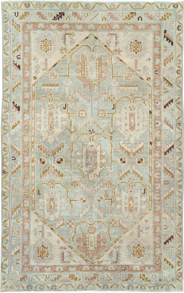 Vintage Persian Malayer Accent Rug, No.28593 - Gsblank