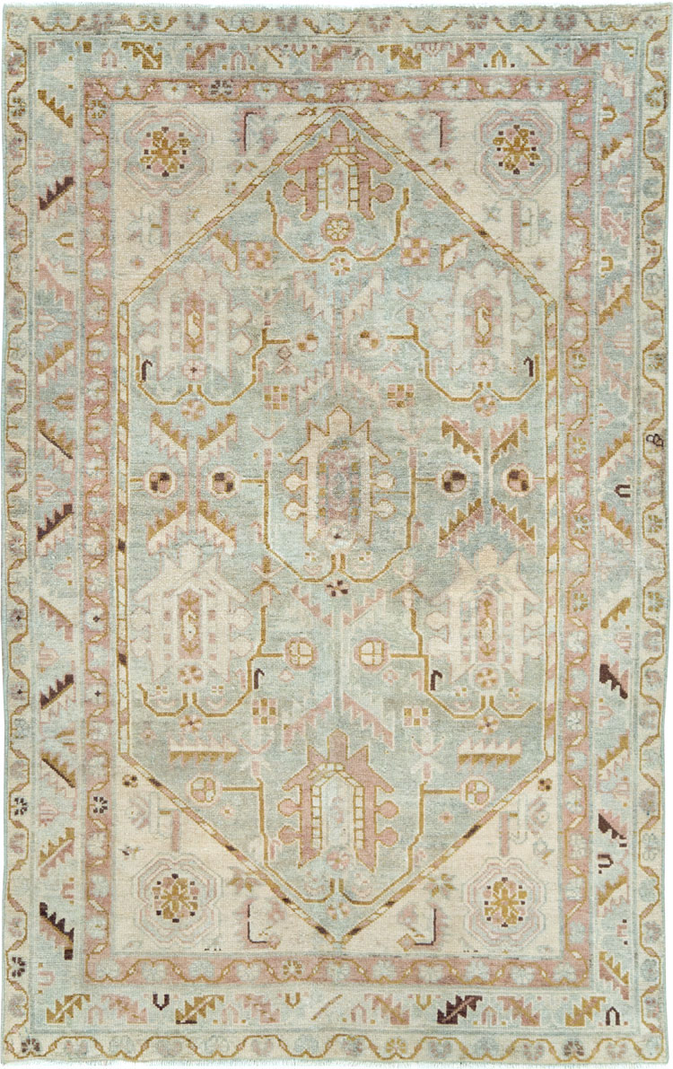 Vintage Persian Malayer Accent Rug, No.28593 - Gsblank