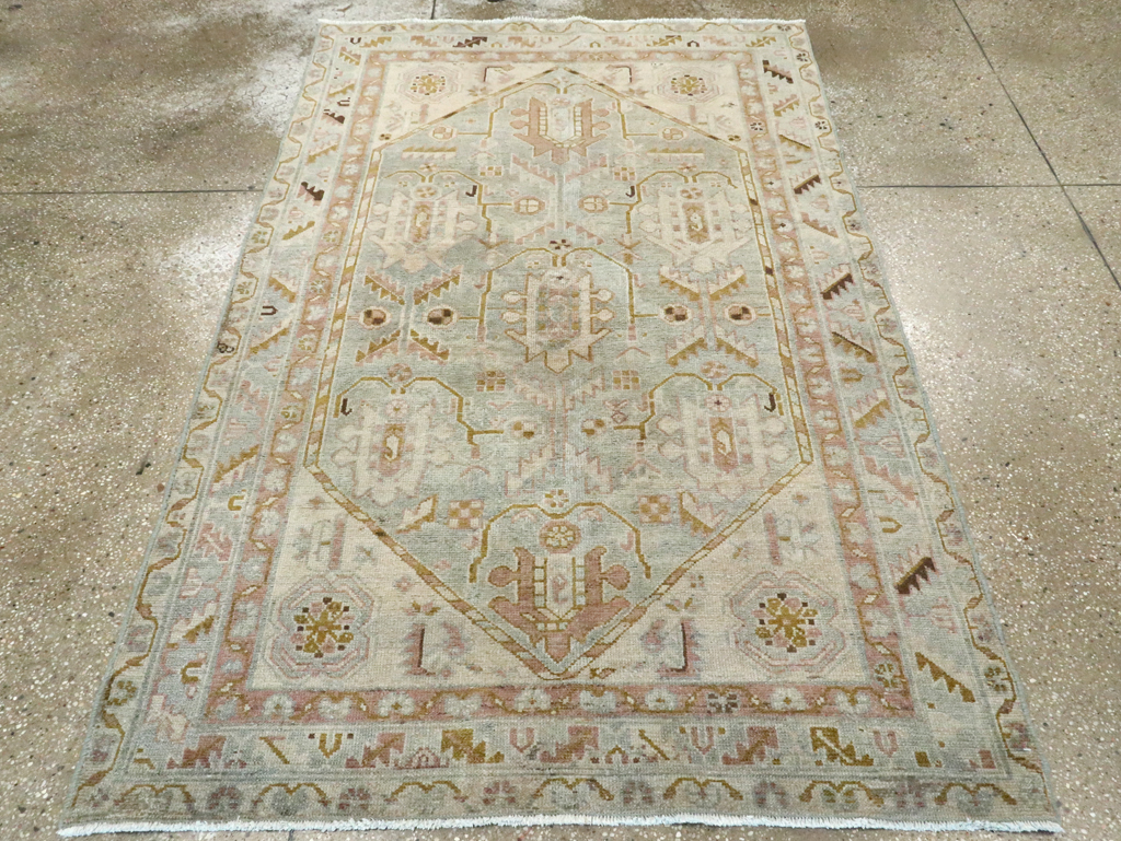Vintage Persian Malayer Accent Rug, No.28593 - Gsblank