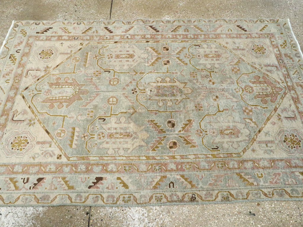 Vintage Persian Malayer Accent Rug, No.28593 - Gsblank