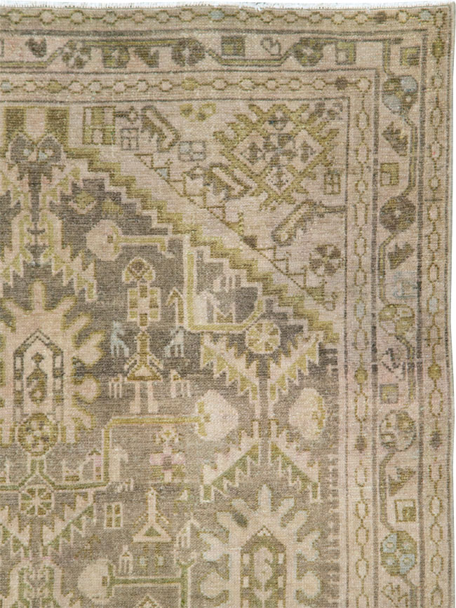Vintage Persian Malayer Accent Rug, No.28594 - Gsblank