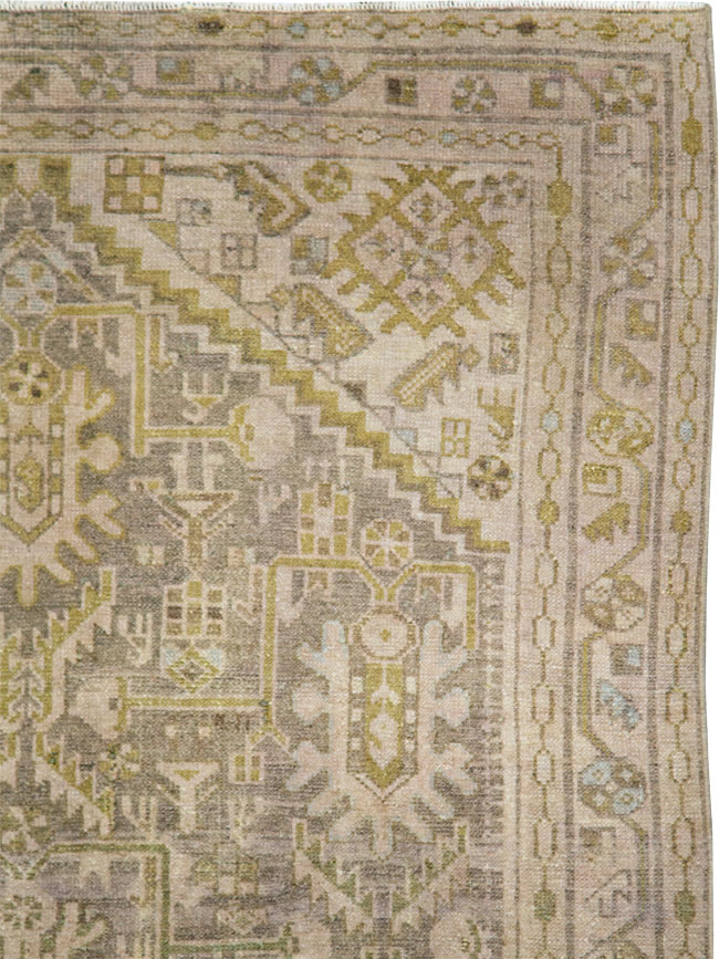 Vintage Persian Malayer Accent Rug, No.28594 - Gsblank