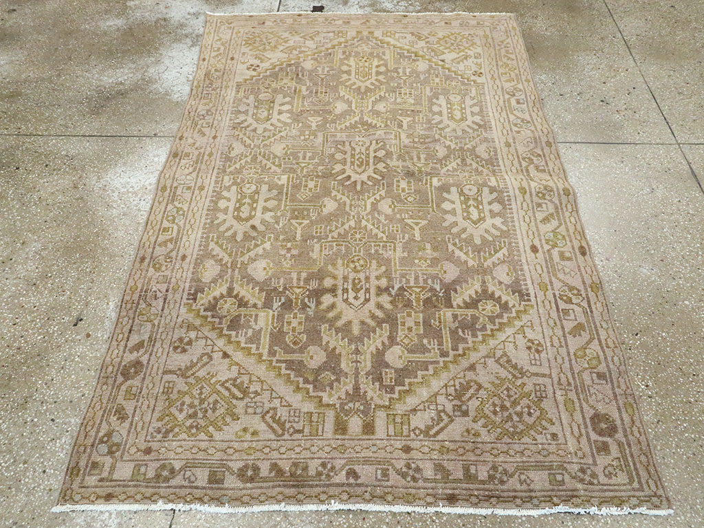 Vintage Persian Malayer Accent Rug, No.28594 - Gsblank