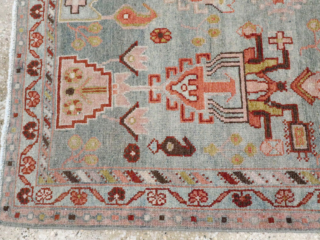 Vintage Persian Malayer Throw Rug, No.28595 - Gsblank
