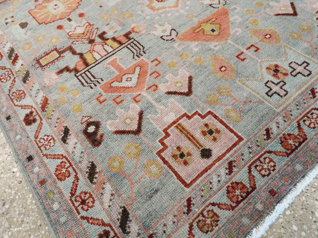 Vintage Persian Malayer Throw Rug, No.28595 - Gsblank