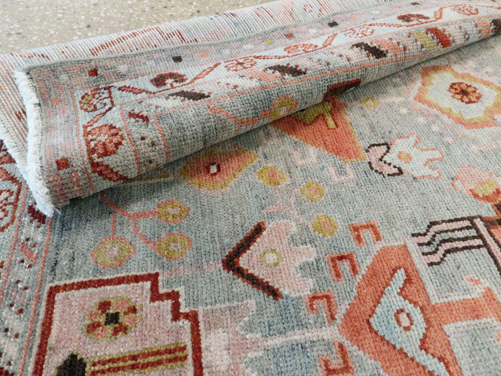 Vintage Persian Malayer Throw Rug, No.28595 - Gsblank