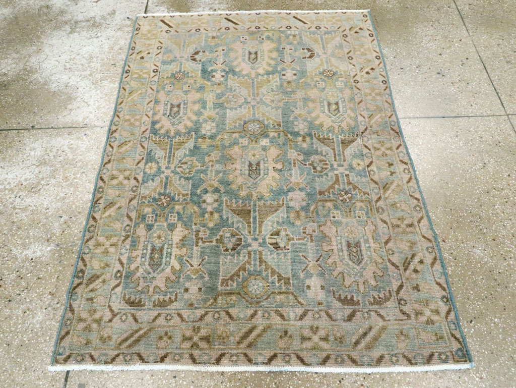 Vintage Persian Malayer Throw Rug, No.28596 - Gsblank