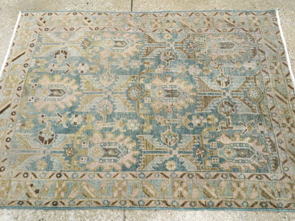 Vintage Persian Malayer Throw Rug, No.28596 - Gsblank