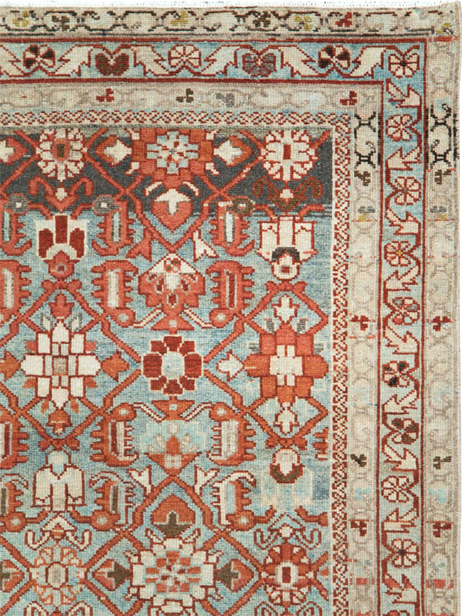 Vintage Persian Malayer Accent Rug, No.28597 - Gsblank