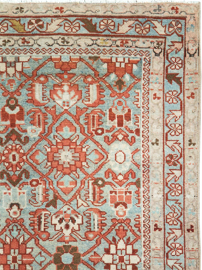 Vintage Persian Malayer Accent Rug, No.28597 - Gsblank