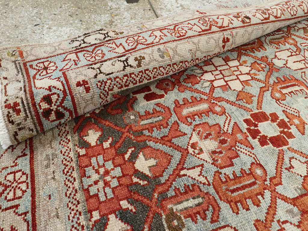 Vintage Persian Malayer Accent Rug, No.28597 - Gsblank